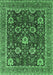 Machine Washable Oriental Emerald Green Industrial Area Rugs, wshurb1365emgrn