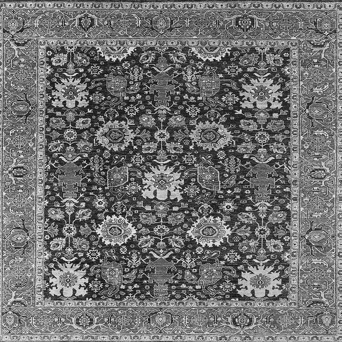 Square Oriental Gray Industrial Rug, urb1365gry