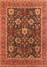 Machine Washable Oriental Orange Industrial Area Rugs, wshurb1365org