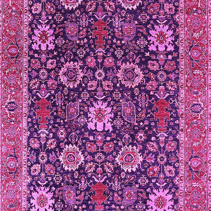 Machine Washable Oriental Pink Industrial Rug, wshurb1365pnk