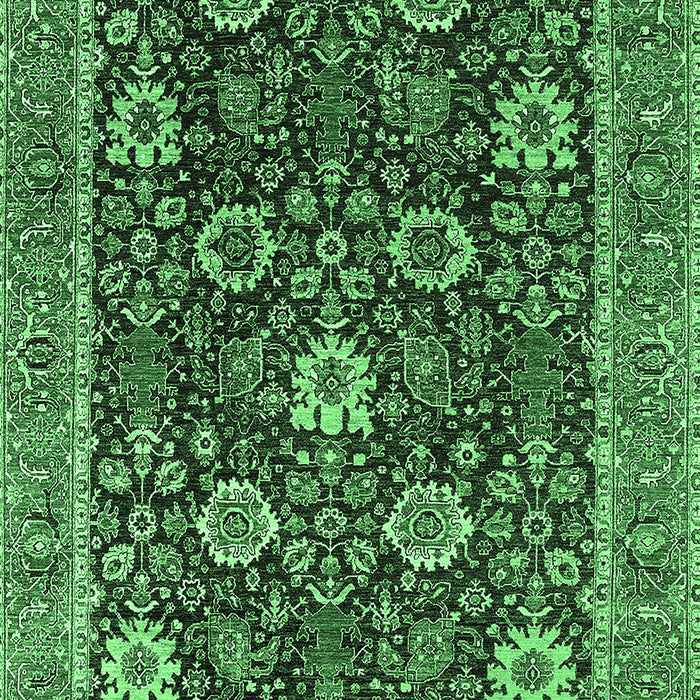 Oriental Emerald Green Industrial Rug, urb1365emgrn