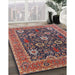 Mid-Century Modern Camel Brown Oriental Rug in Family Room, urb1365