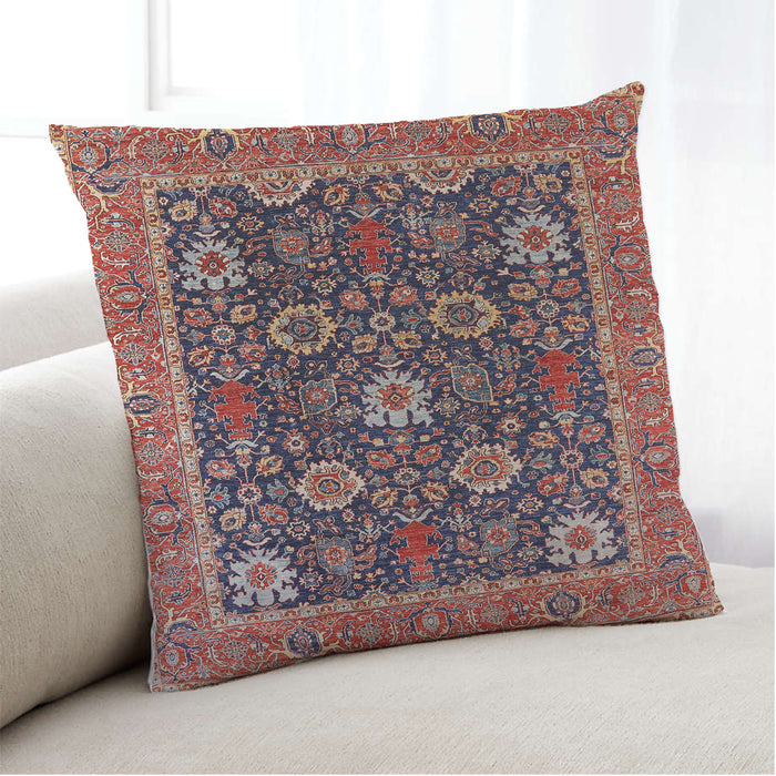 Lifestyle Image of Mid-Century Modern Urban Square Camel Brown Throw Pillow, 18 inch by 18 inch, pwurb1365