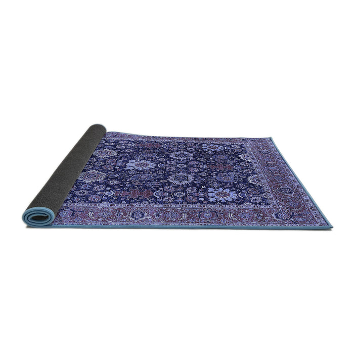 Sideview of Oriental Blue Industrial Rug, urb1365blu