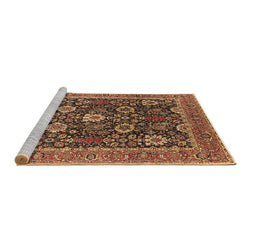 Sideview of Machine Washable Oriental Brown Industrial Rug, wshurb1365brn