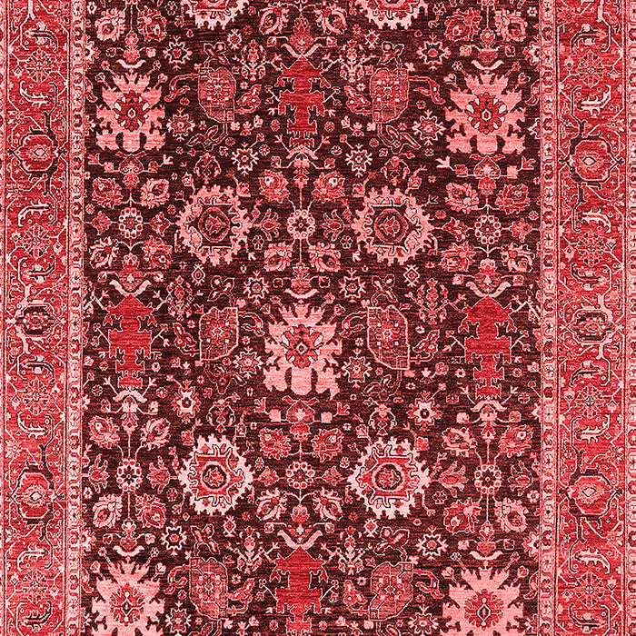 Machine Washable Oriental Red Industrial Rug, wshurb1365red