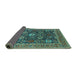 Sideview of Oriental Turquoise Industrial Rug, urb1365turq