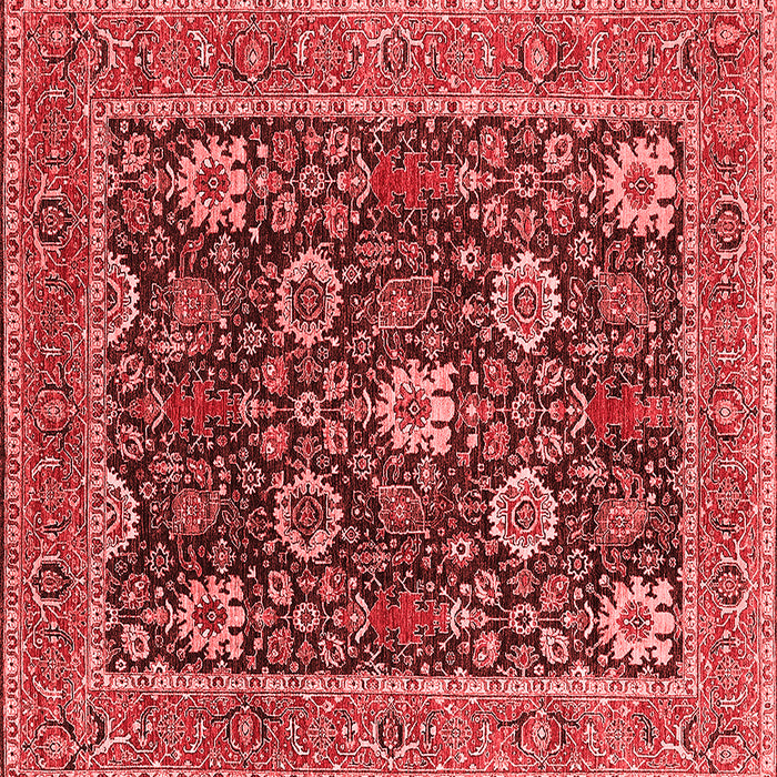 Machine Washable Oriental Red Industrial Rug, wshurb1365red