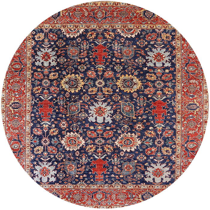 Round Machine Washable Industrial Modern Camel Brown Rug, wshurb1365