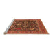 Sideview of Machine Washable Oriental Orange Industrial Area Rugs, wshurb1365org