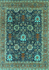 Oriental Turquoise Industrial Rug, urb1365turq