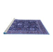 Sideview of Machine Washable Oriental Blue Industrial Rug, wshurb1365blu