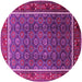 Round Oriental Pink Industrial Rug, urb1366pnk