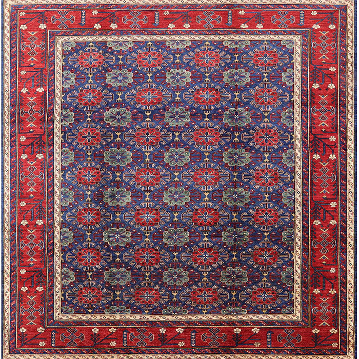 Square Mid-Century Modern Gray Oriental Rug, urb1366