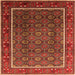 Square Oriental Orange Industrial Rug, urb1366org