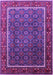 Machine Washable Oriental Purple Industrial Area Rugs, wshurb1366pur