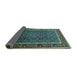 Sideview of Oriental Turquoise Industrial Rug, urb1366turq