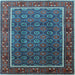 Square Oriental Light Blue Industrial Rug, urb1366lblu