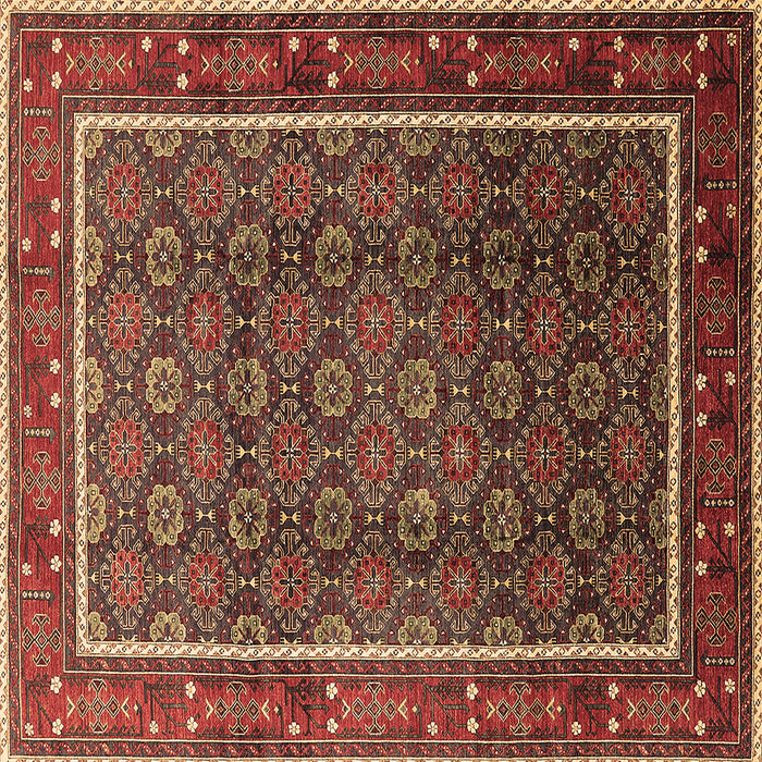 Square Oriental Brown Industrial Rug, urb1366brn