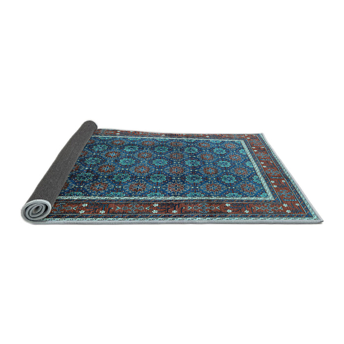 Sideview of Oriental Light Blue Industrial Rug, urb1366lblu