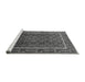 Sideview of Machine Washable Oriental Gray Industrial Rug, wshurb1366gry