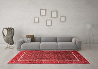 Machine Washable Oriental Red Industrial Rug, wshurb1366red