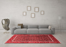 Industrial Red Washable Rugs