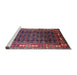 Sideview of Machine Washable Industrial Modern Rosy Pink Rug, wshurb1367