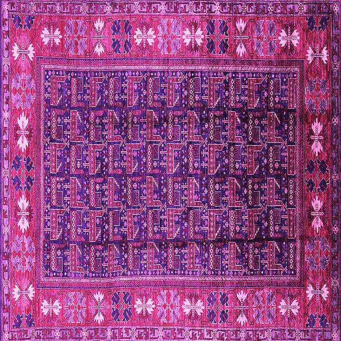 Square Oriental Pink Industrial Rug, urb1367pnk