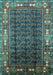 Oriental Turquoise Industrial Rug, urb1367turq