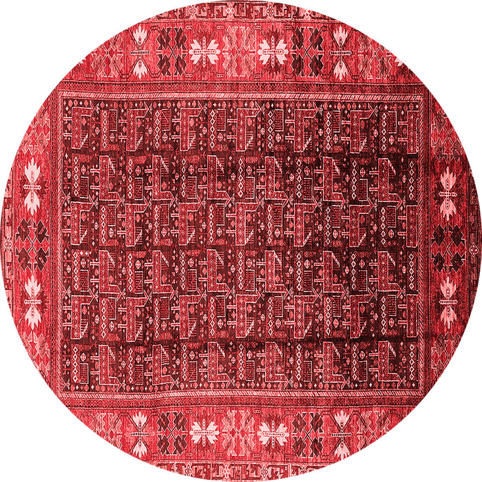 Machine Washable Oriental Red Industrial Rug, wshurb1367red