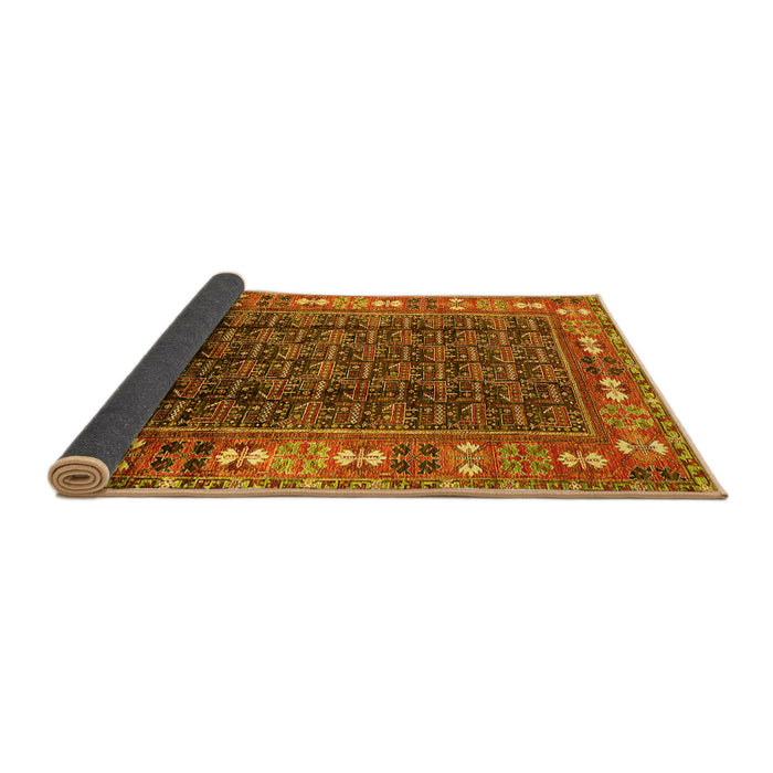 Sideview of Oriental Yellow Industrial Rug, urb1367yw