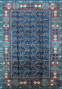 Oriental Light Blue Industrial Rug, urb1367lblu