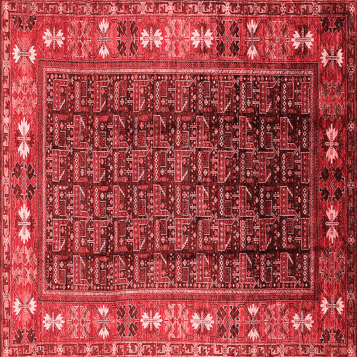 Machine Washable Oriental Red Industrial Rug, wshurb1367red