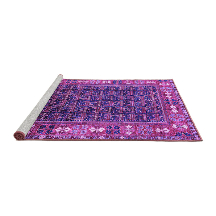 Sideview of Machine Washable Oriental Purple Industrial Area Rugs, wshurb1367pur