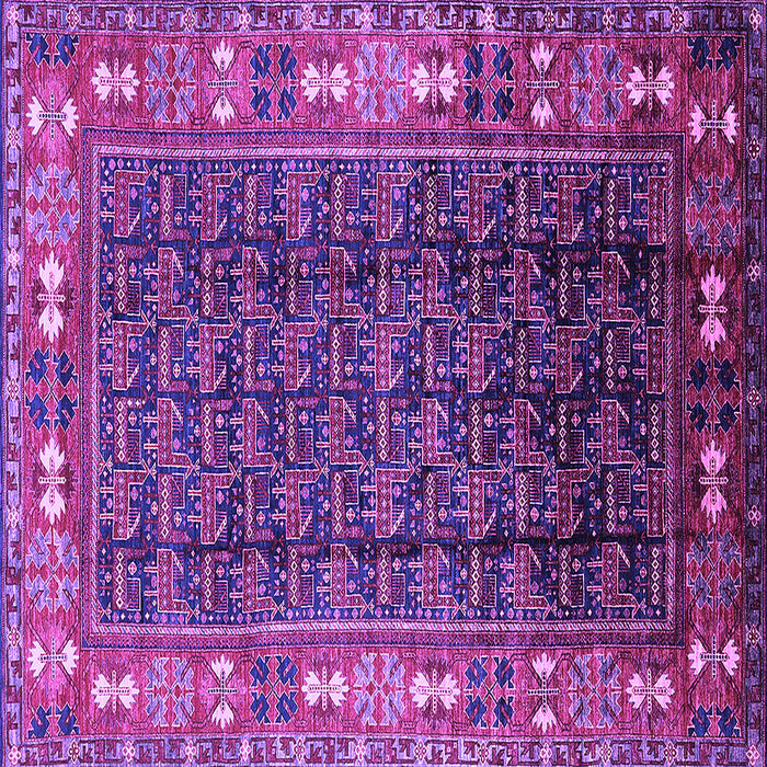 Square Oriental Purple Industrial Rug, urb1367pur
