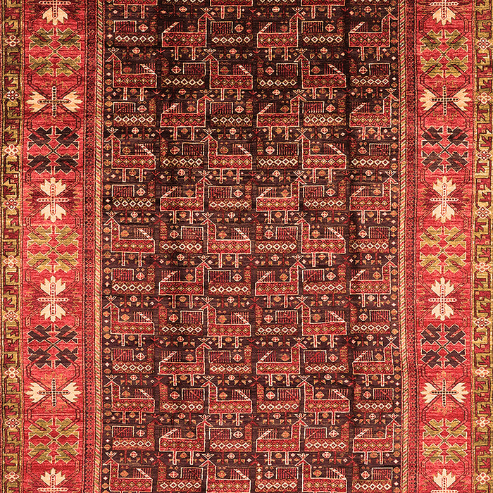 Machine Washable Oriental Orange Industrial Area Rugs, wshurb1367org
