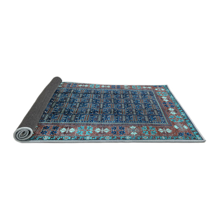 Sideview of Oriental Light Blue Industrial Rug, urb1367lblu