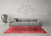 Machine Washable Oriental Red Industrial Rug, wshurb1367red