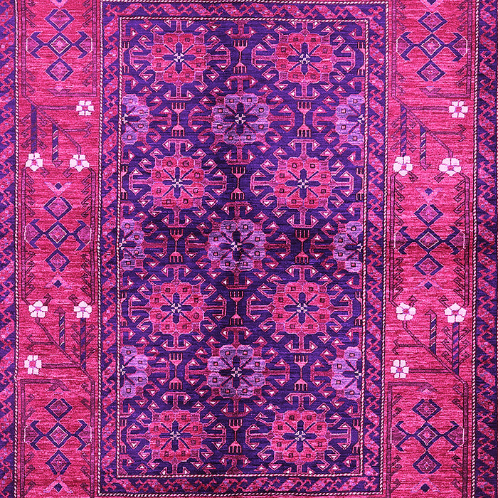 Machine Washable Oriental Pink Industrial Rug, wshurb1368pnk