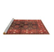 Sideview of Machine Washable Oriental Brown Industrial Rug, wshurb1368brn