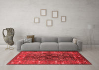 Machine Washable Oriental Red Industrial Rug, wshurb1368red