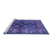 Sideview of Machine Washable Oriental Blue Industrial Rug, wshurb1368blu