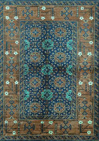 Oriental Turquoise Industrial Rug, urb1368turq