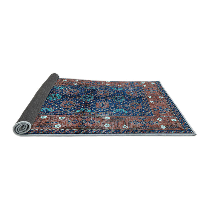 Sideview of Oriental Light Blue Industrial Rug, urb1368lblu