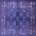 Square Oriental Blue Industrial Rug, urb1368blu