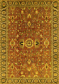 Oriental Yellow Traditional Rug, urb1369yw