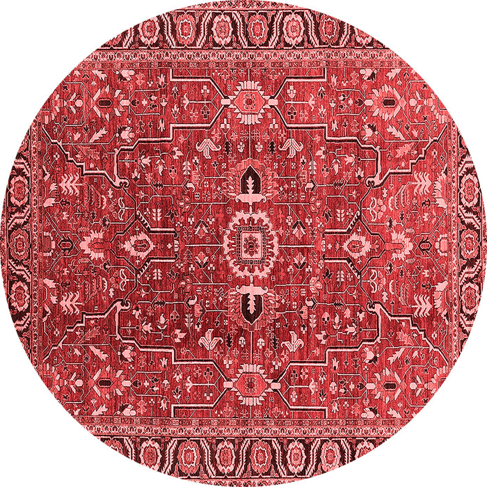 Machine Washable Oriental Red Traditional Rug, wshurb1369red