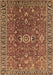 Machine Washable Oriental Brown Traditional Rug, wshurb1369brn