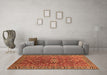 Machine Washable Oriental Orange Traditional Area Rugs in a Living Room, wshurb1369org